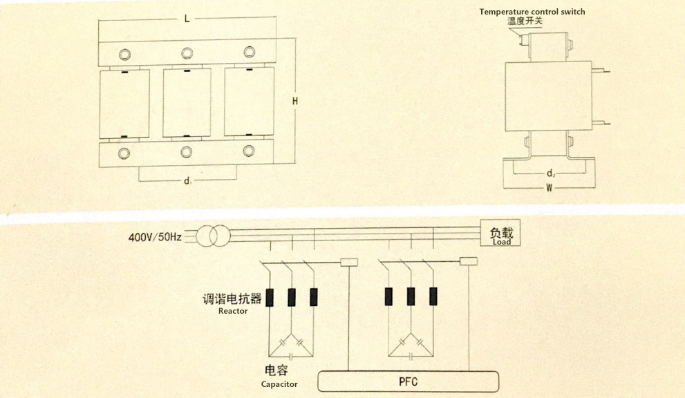 Original Manufacture Three Phase Dry Type Power Compensation Cabinet Reactor ±3% Tolerance