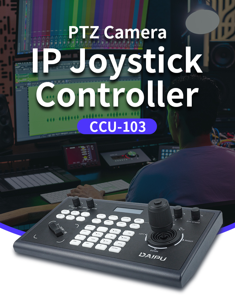 Function IP PTZ Camera Control DAIPU 4D Joystick for Conference Live HD-MI USB Controller