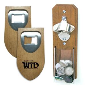 Talking Wooden Bottle Opener Zinc Alloy Material UV Printing Type