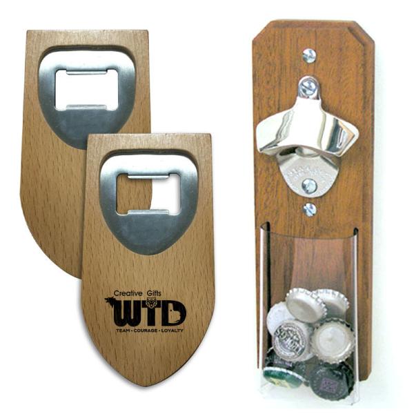 Quality Talking Wooden Bottle Opener Zinc Alloy Material UV Printing Type for sale
