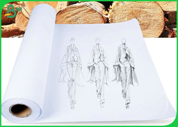 Uncoated Plotter Paper White Bond Roll CAD Paper 36'' x 300'' 20 lb 