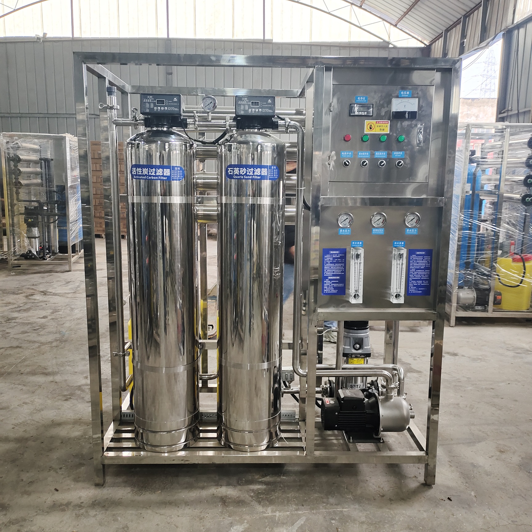 1000 Liters 264 Gallons/hour Assembled Well Water Purification Water Treatment Equipment Drinking Water Purifier