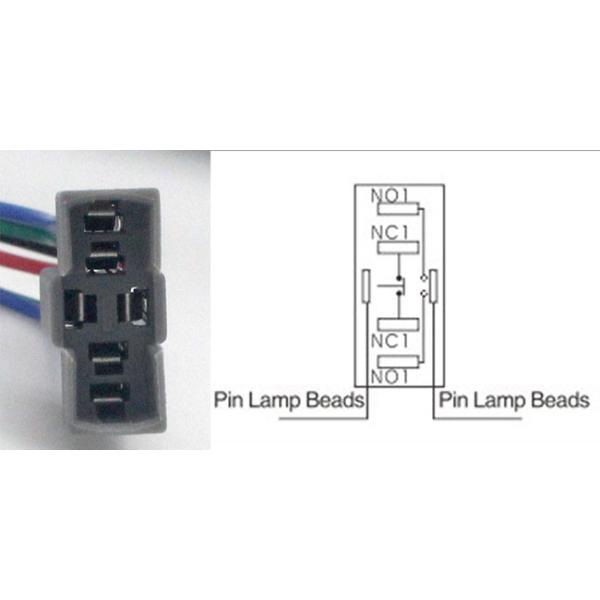 IP67 Push Button Switch Socket Connector , 22mm Push Button Switch Wiring Socket