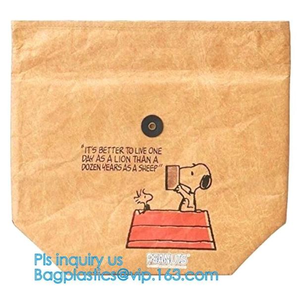 washable paper tote bag,hot sale washable paper tote bag, Brown washable kraft paper shopping bag,foldable washable kraf