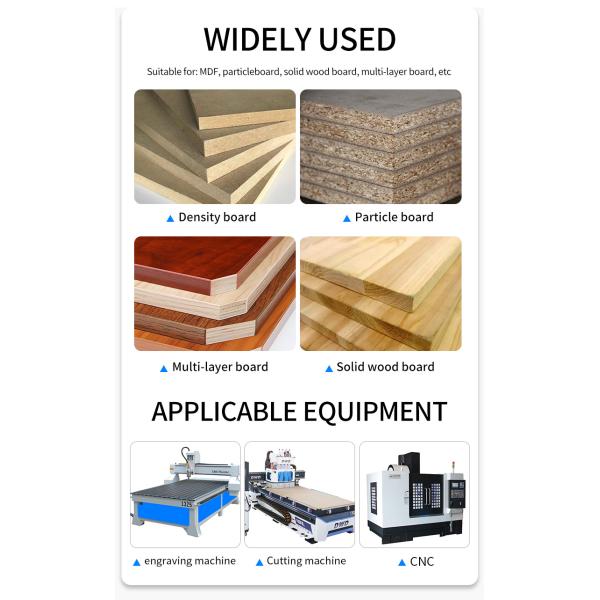 Nano Coating Cutting Bit Solid Carbide 2 Flute End Mill Downcut Spiral Bits 60HRC