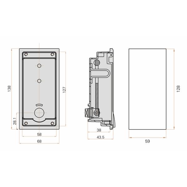 Panel Zinc Alloy Lock , Industrial Lock And Hardware For Electrical Distribution Box