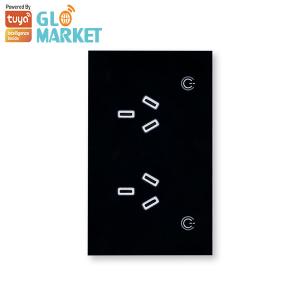 China Au Alexa And Google Home Tuya Smart Wifi Socket Timer With 2 Usb Work wholesale