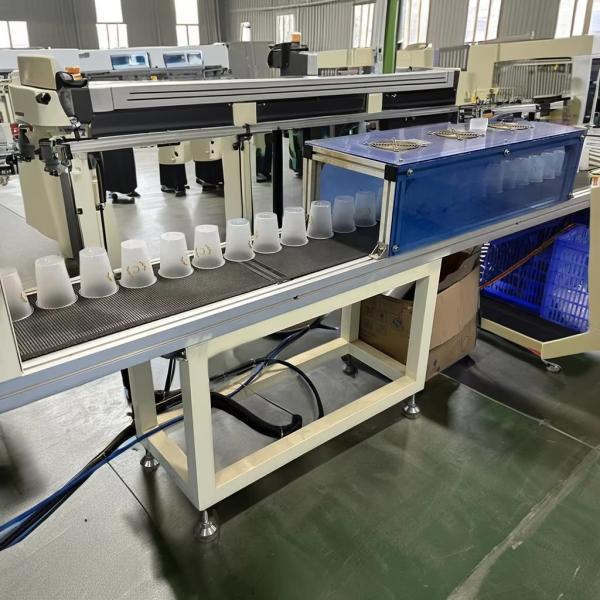220V/50Hz Cup Printing Machine UV Ink Type PLC Control System Touch Screen