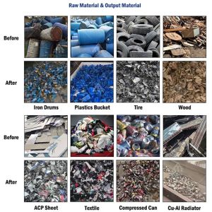 Industrial Scrap Metal Double Shaft Cable Tube Copper Cable Shredder