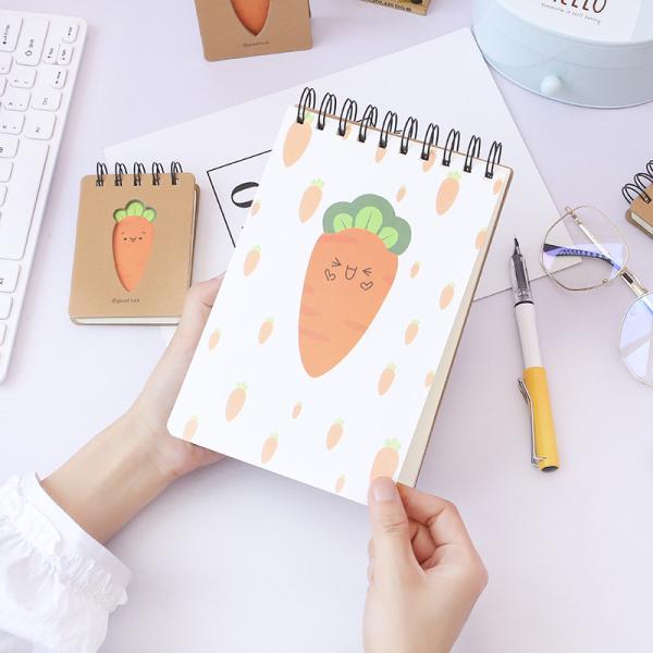 80 Sheets Cute Coil Bound Notebook , Mini Size Spiral Bound Journal For Office / School