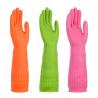 WaterProof Latex Free Dishwashing Gloves 38CM Flock Lined Household Gloves for sale
