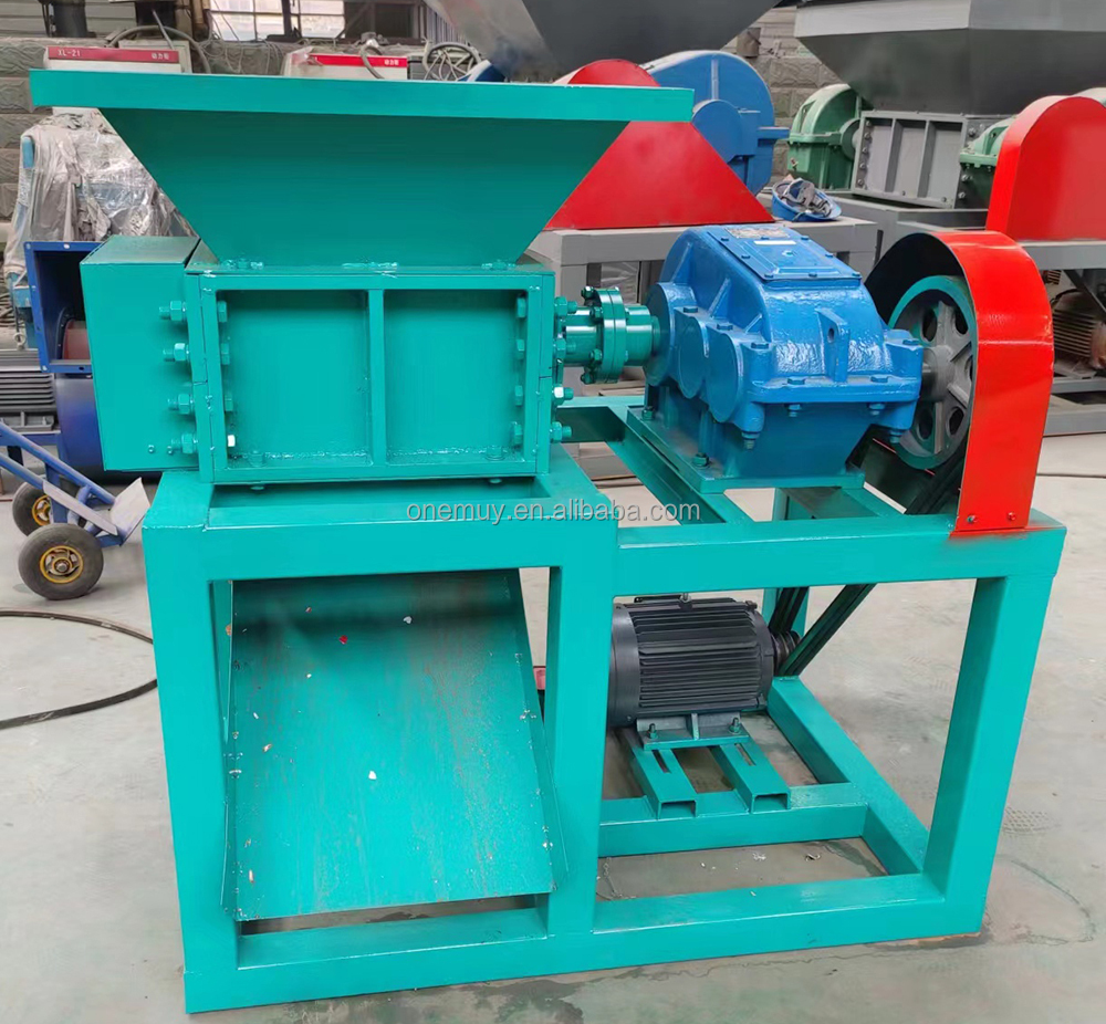 Large Torque Scrap Heavy Melting Dual Shaft Single Motor Shredder for PVC HDPE PP PET