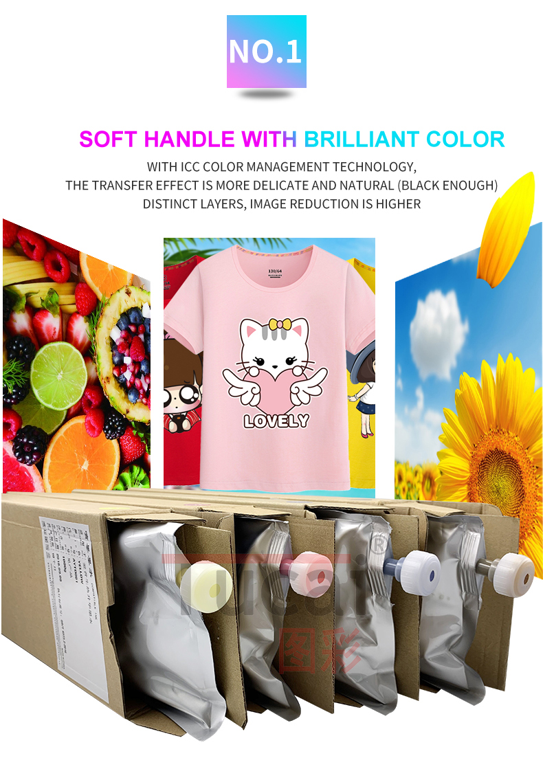CMYK Garment Printer Dye Sublimation Ink Epson Dye Sub Ink For Digital Textile Printing