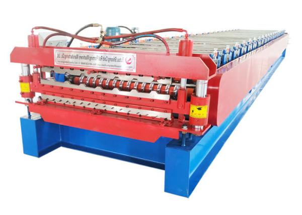 Quality Full Automatic Double Layer Roll Forming Machine Power 5.5 Kw Size 7000*1500*1600mm for sale