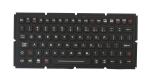 Illuminated IP65 ruggedized silicone rubber 83 keys keyboard for military