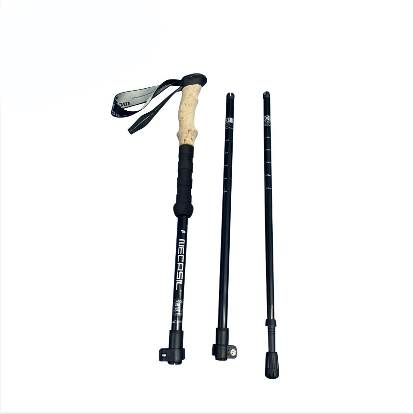 Outdoor Camping Adjustable Folding Trekking Pole Aluminum Walking Stick