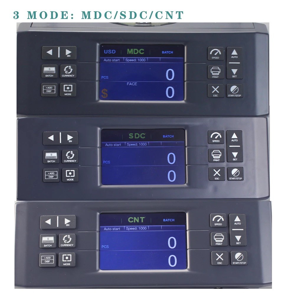 FMD-880 factory price Two CIS Mix value counting machine bill counter value USD EUR mix denomination value counting