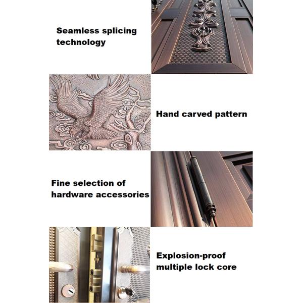Customized Bronze Glass Door Decorative Front Door Glass Inserts