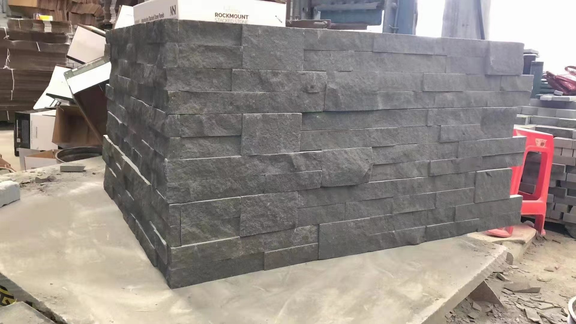 Rectangle Blue Dark Grey Sandstone Wall Cladding Tiles Multipurpose