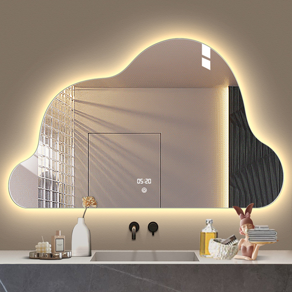 Modern Design Illuminated Infinity Round LED Light Mirror for Smart Fitness Bath Room