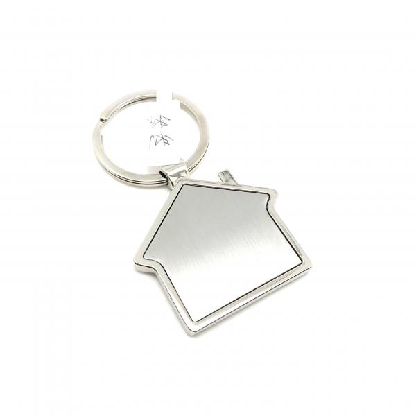 Quality OEM Zinc Alloy Keychains 44x75x6mm Siliver Color for sale