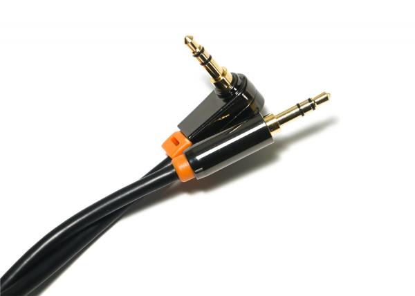 Black 0.92 Meters Optical Digital Audio Cable , 3.5mm Metal PVC Car Speaker Cable
