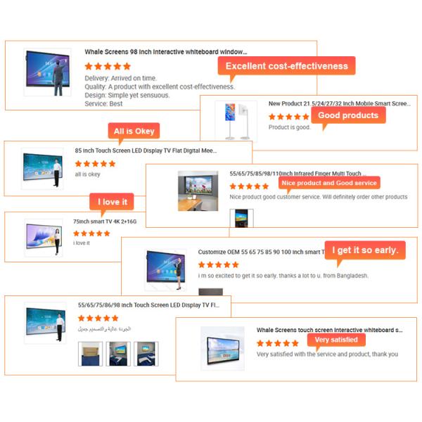 55 65 75 85 86 98 Inch 4k 3840x2160 Electronic Touch Screen Active Smart Board Interactive Electronic White Board