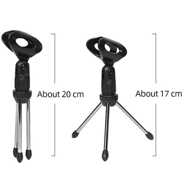 Solid Zinc Alloy Feet FCC 20cm Tripod Mic Stand