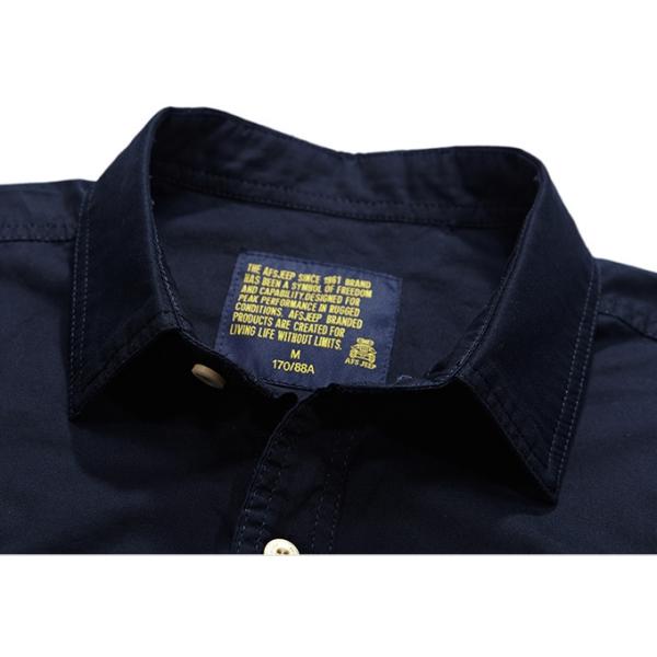 British Leisure Style Men's Work Uniform Shirts 2 Arm Buckle Solid Color Stitching Lapel