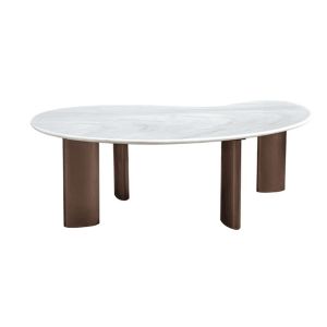 China Living Room Round Modern Marble Top Stainless Steel Side Table wholesale