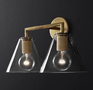 China 40w*2 Decorative Wall Lamps Brushed Brass Wall Light Bulbs Included wholesale