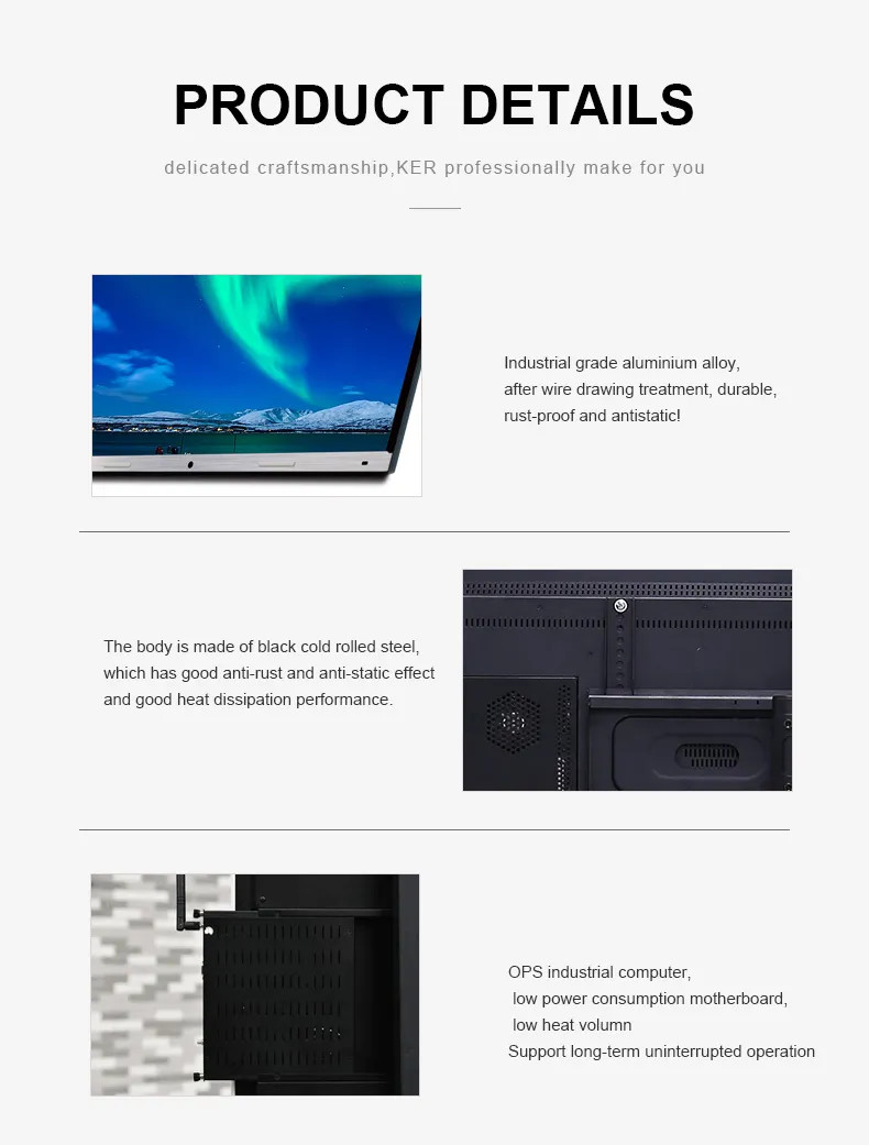 Mounted Android Tablet Pc Self-Service Kiosk Smart Interactive Whiteboards Multifunction Self Service Terminal For Confe