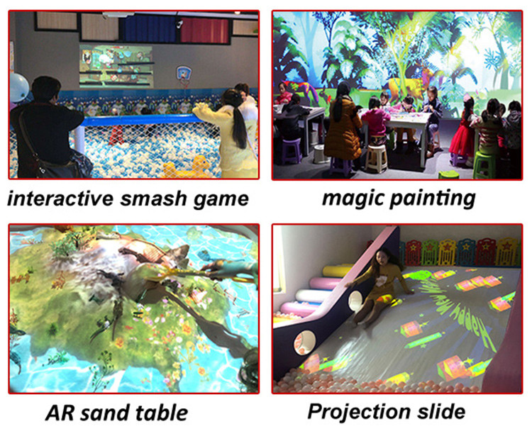 Trampoline Interactive Floor Projector With One Camera Wireless Mouse Keyboard