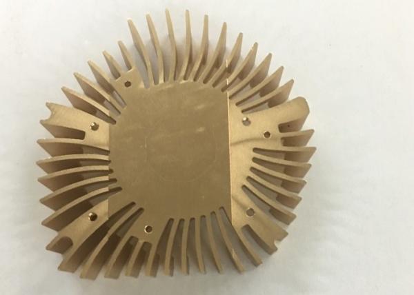 Quality Customzied Aluminum 6061 CNC Metal Stamping Anodizing Gold Laptop Cpu Cooler for sale