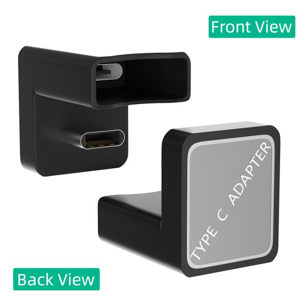 90 Degree USB C Type C Male to Female Adapter, USB-C USB 3.1 Type-C Male to Female Extension Adapter for Laptop & Tablet &Mobile