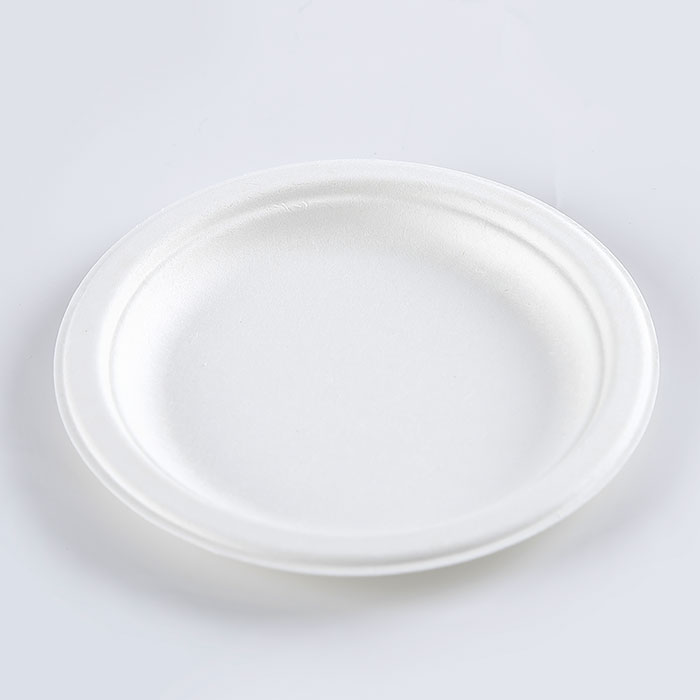 Custom eco friendly round party paper plate 9 inch biodegradable disposable sugarcane bagasse plate