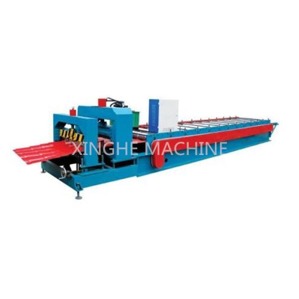 Colored Steel Glazed Tile Roll Forming Machine , Automatic Roll Forming Machines