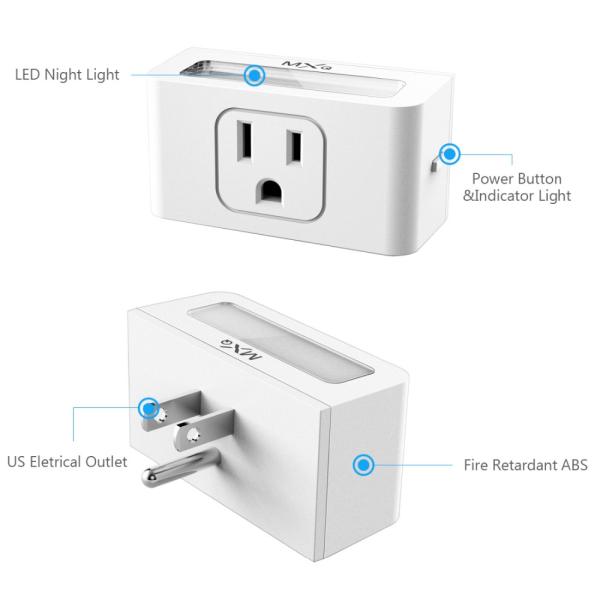 Remote Control Electric Wall Socket , 30 Meters Radio Range Us Electric Socket