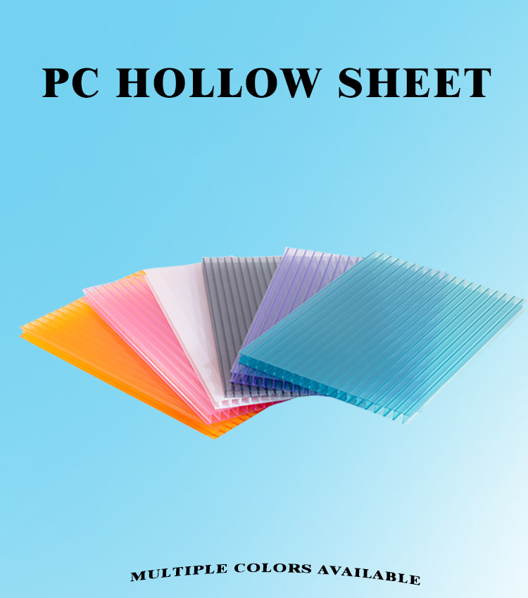 Clear Triple Layer Polycarbonate Sheet R U Value Triple Wall Polycarbonate