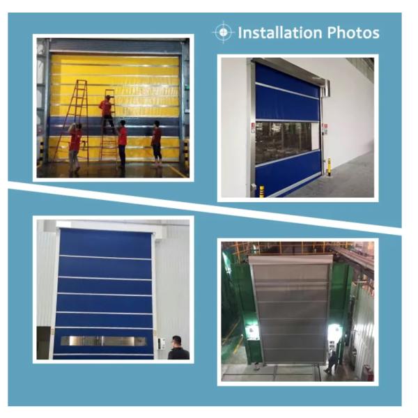 SS Fast Acting Roller Shutter Doors Large Size Adjustable Opening Speed