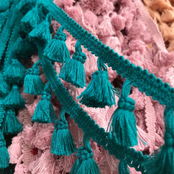 Niris Lingerie garment accessories 3cm width Multicolor tassel fringe tassel lace trim
