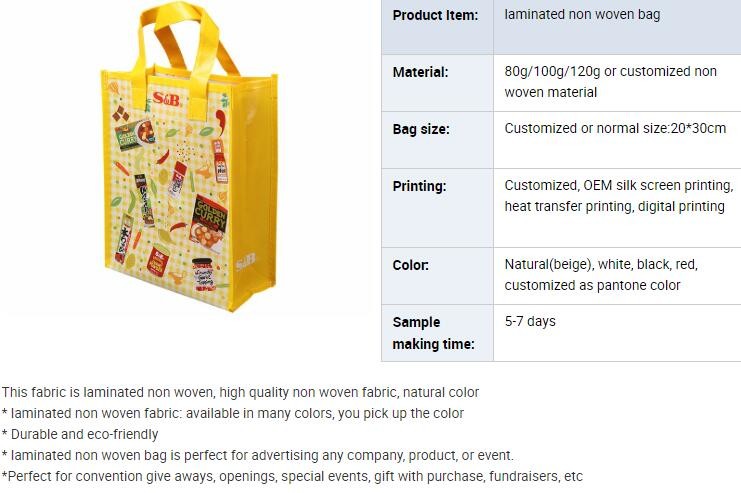 Customized shopping bag, Laminated Non woven bag, Hot sale fashional ecological non woven bag, Custom non woven bag with