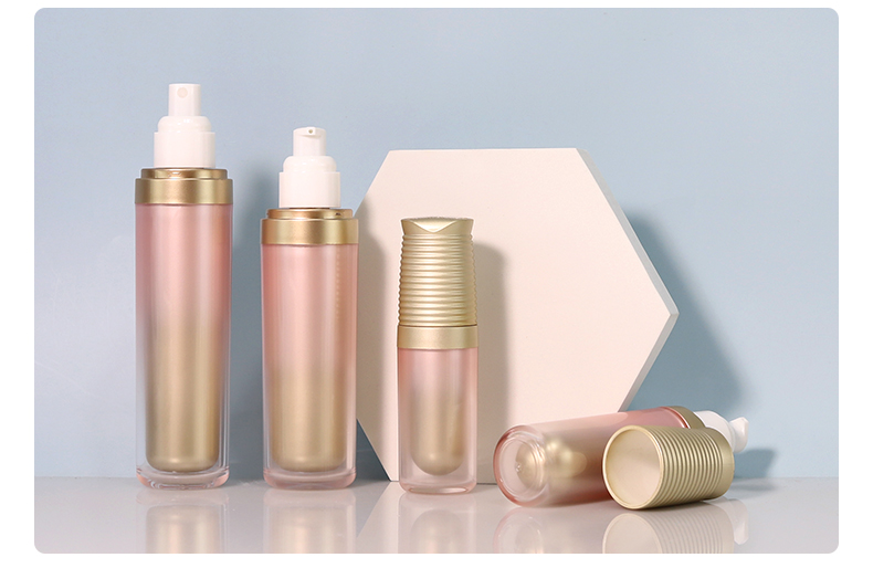 Plastic Round Acrylic Bottle 30ml 50ml 100ml 120ml Cream Lotion Bottle For Cosmetic Packaging
