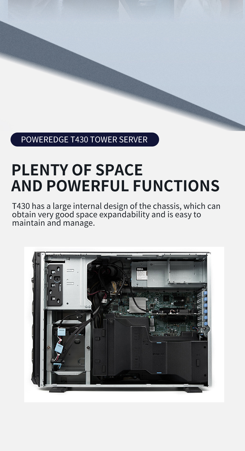 PowerEdge T430 5U Tower Rackmount Storage Server Intel Xeon E5-2600V3 E5-2600V4 Network Server