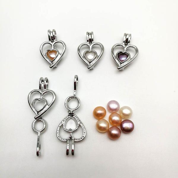 Oyster Pearl Cage Pendant Beads Hollow Essential Oil Diffuser Locket Pendant Jewelry