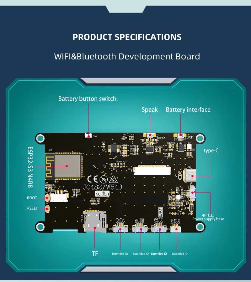 5V Touchscreen Operating Display with 480*272 Resolution and Lightweight Design