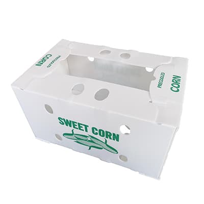Asparagus Corrugated Plastic Produce Boxes Food Grade Black White