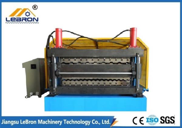 Quality Blue color Double Layer Roofing Sheet Roll Forming PLC Control Automatic 2018 new design for sale