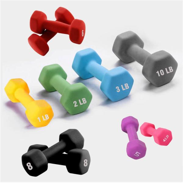 Cast Iron Rubber Hexagon Dumbbell Sets Kit 0.5KG 0.75KG 1KG 2KG 3KG