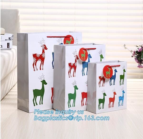 Fashion Custom Printing Luxury Gift Shopping Carrier Paper Bag With Your Own Logo Print,strong twisted handle black leat